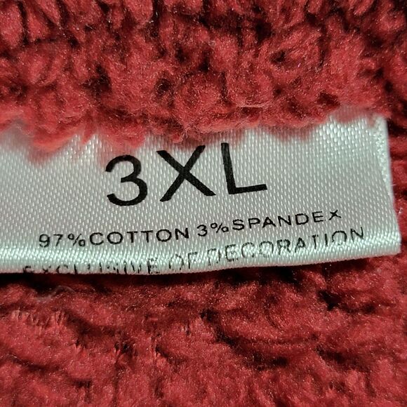 Youth Sherpa Vest Red, Black & Grey Full Zip - Size Youth 3XL - Picture 4 of 4